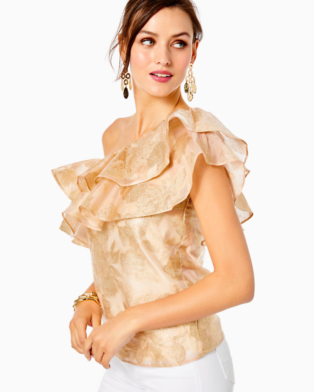 Trixie One-Shoulder Ruffle Top | Lilly Pulitzer Outlet