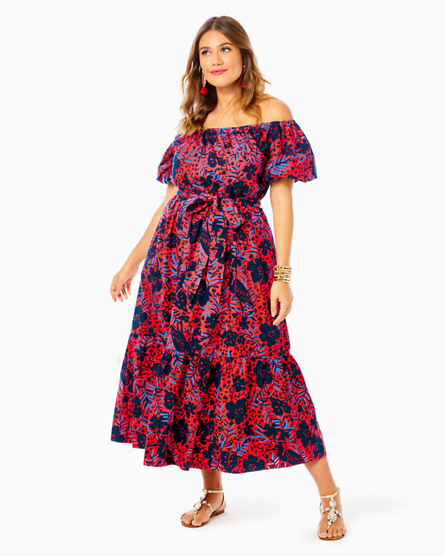 Tamie Off-the-Shoulder Midi Dress | Lilly Pulitzer Outlet