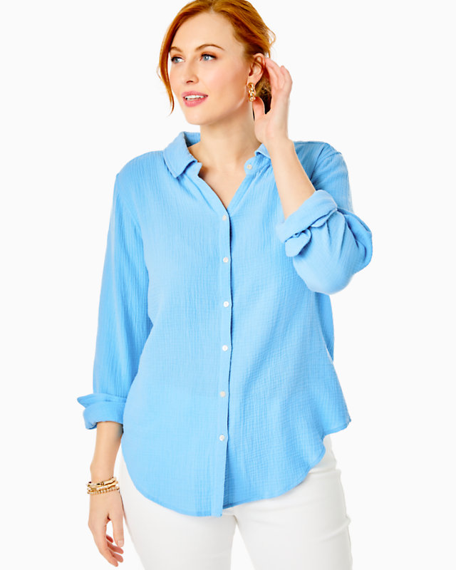Geanie Button Down Top | Lilly Pulitzer Outlet