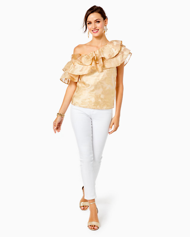 Trixie One-Shoulder Ruffle Top | Lilly Pulitzer Outlet