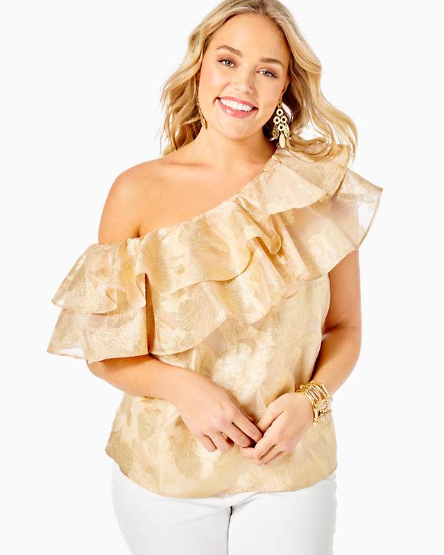 Trixie One-Shoulder Ruffle Top | Lilly Pulitzer Outlet