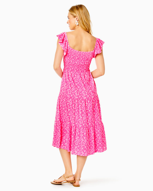 Jilly Smocked Midi Dress | Lilly Pulitzer Outlet