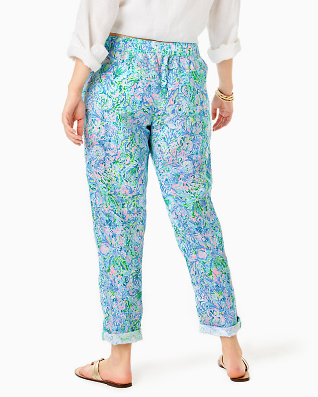 31" Taron Mid-Rise Linen Pant | Lilly Pulitzer Outlet