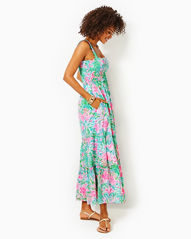 Hadly Smocked Cotton Maxi Dress | Lilly Pulitzer Outlet