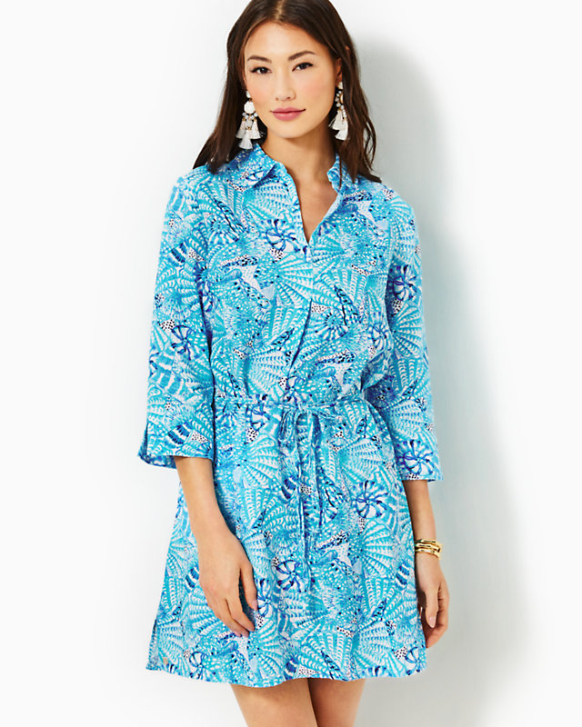 Pilar Linen Tunic Dress | Lilly Pulitzer Outlet