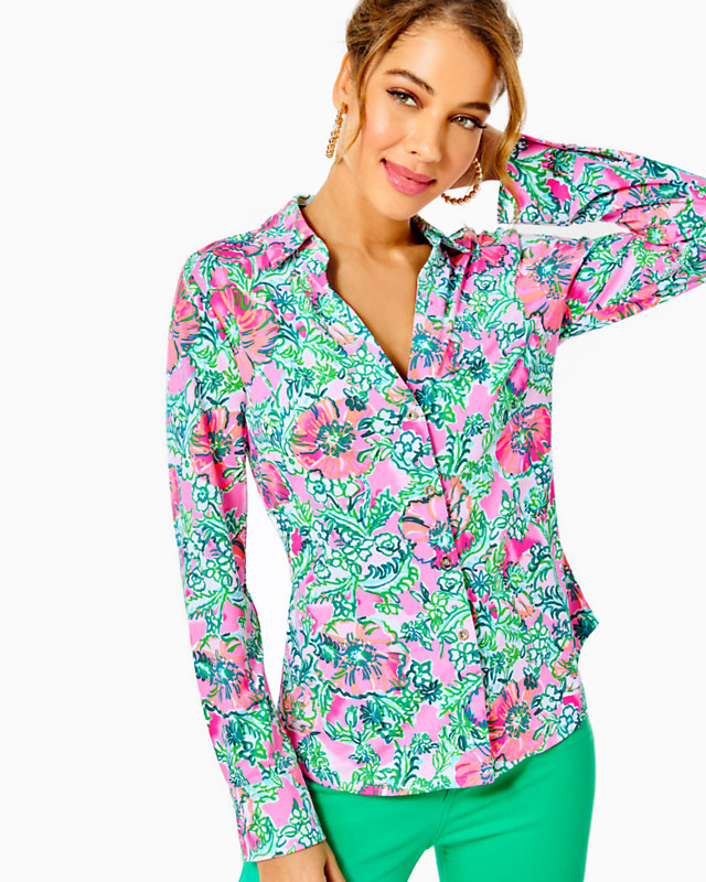 UPF 50+ ChillyLilly Marlena Button Down Top | Lilly Pulitzer Outlet