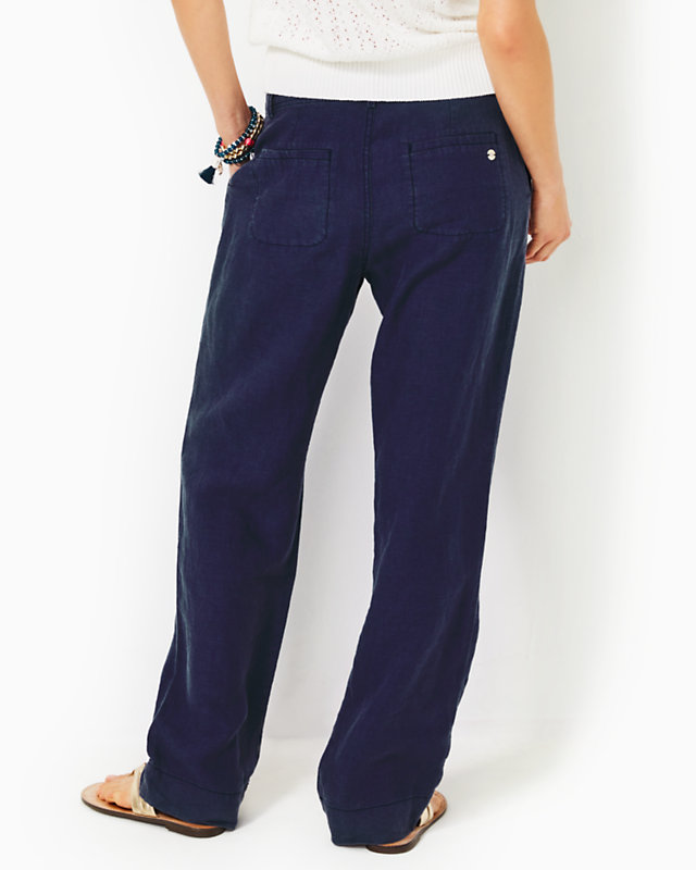 32" Breeta Linen Trouser | Lilly Pulitzer Outlet