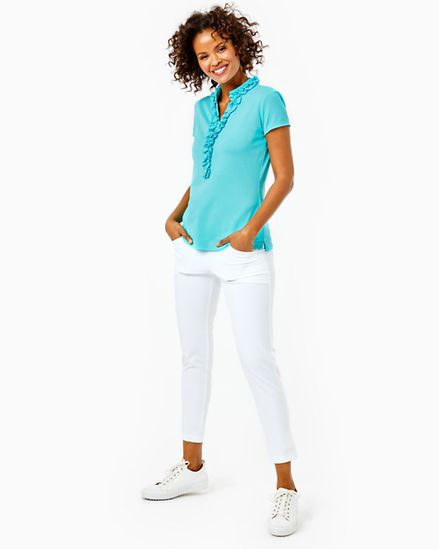 UPF 50+ Luxletic Frida Ruffle Polo Top | Lilly Pulitzer Outlet