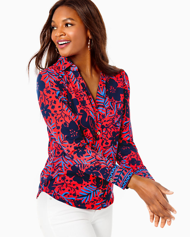 UPF 50+ ChillyLilly Marlena Button Down Top | Lilly Pulitzer Outlet