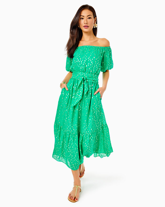 Tamie Off-the-Shoulder Midi Dress | Lilly Pulitzer Outlet