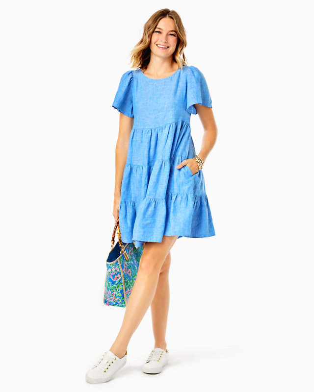 Jocelyn Short Sleeve Linen Dress | Lilly Pulitzer Outlet