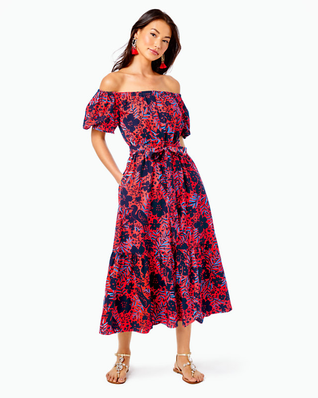 Tamie Off-the-Shoulder Midi Dress | Lilly Pulitzer Outlet
