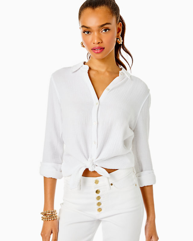 Geanie Button Down Top | Lilly Pulitzer Outlet