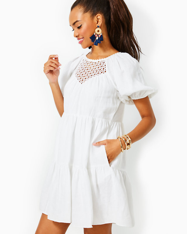 Charlet Short Sleeve Linen Dress | Lilly Pulitzer Outlet