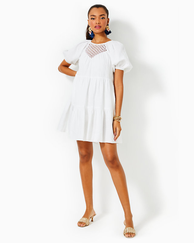 Charlet Short Sleeve Linen Dress | Lilly Pulitzer Outlet
