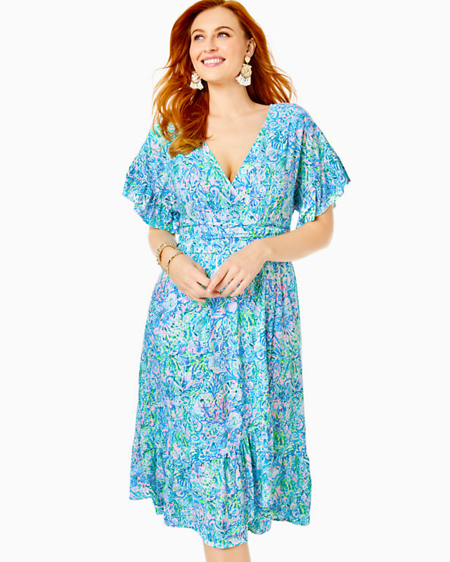 Juliet Ruffle Midi Dress | Lilly Pulitzer Outlet