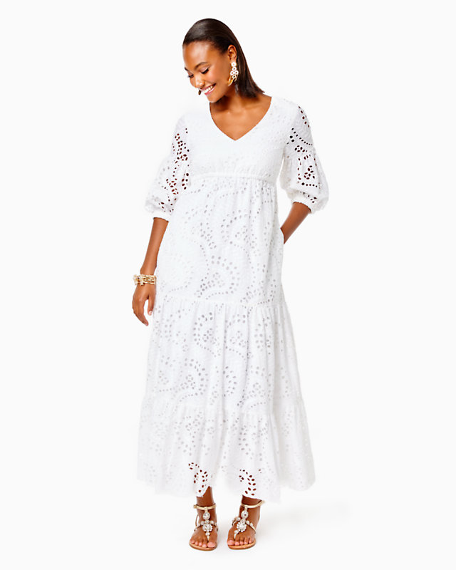 Breanne Eyelet Maxi Dress | Lilly Pulitzer Outlet