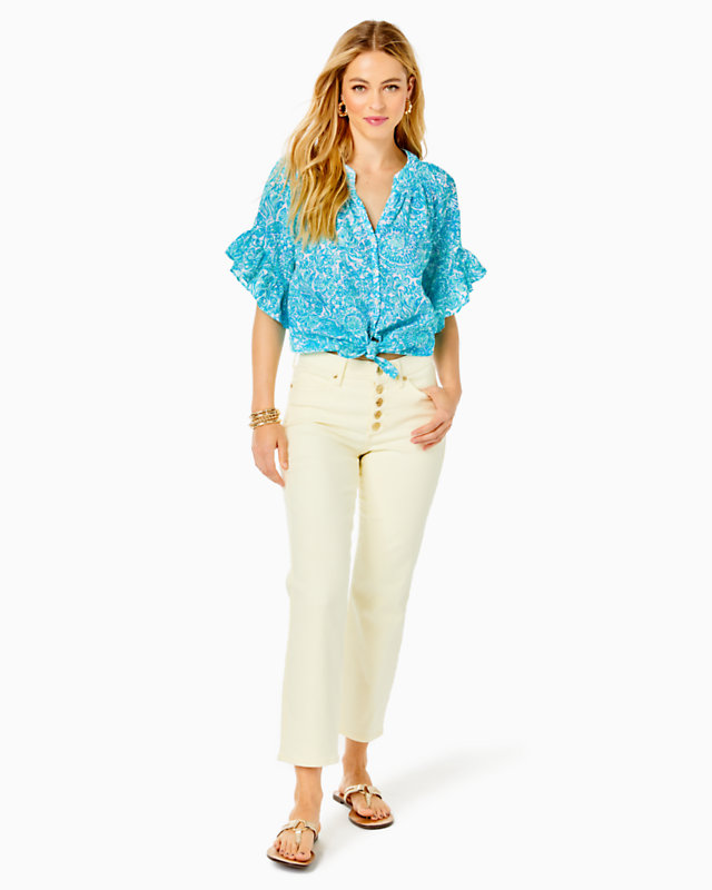 27" South Ocean High Rise Straight Leg Jean | Lilly Pulitzer Outlet