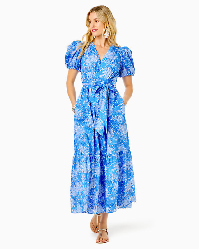 Ezralyn Short Sleeve Cotton Maxi Dress | Lilly Pulitzer Outlet