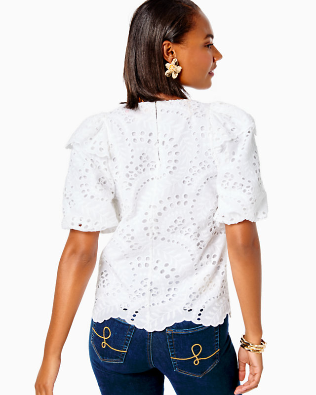 Aleena Eyelet Top | Lilly Pulitzer Outlet
