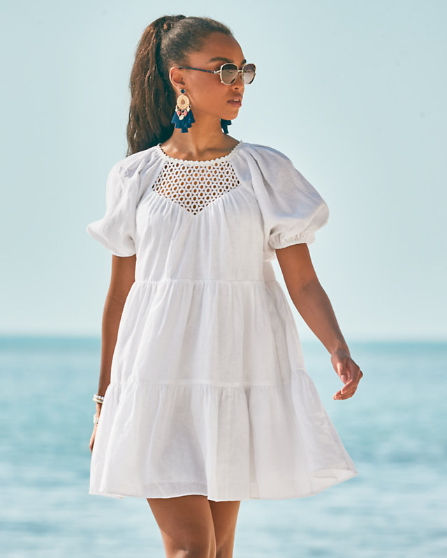 Charlet Short Sleeve Linen Dress | Lilly Pulitzer Outlet