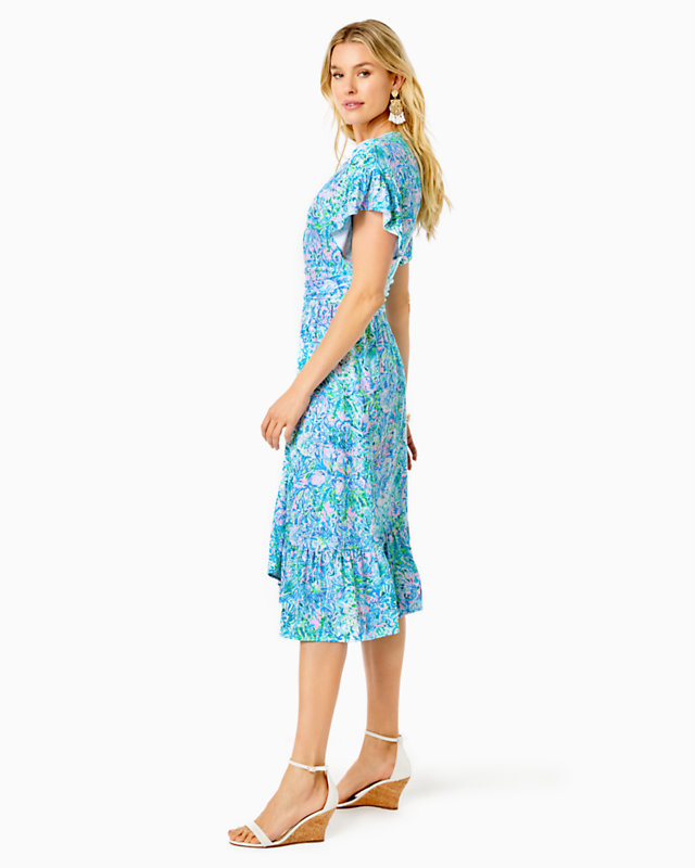 Juliet Ruffle Midi Dress | Lilly Pulitzer Outlet