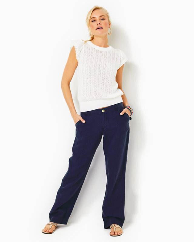 32" Breeta Linen Trouser | Lilly Pulitzer Outlet