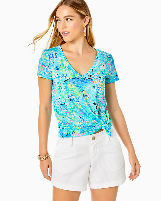 Etta V-Neck Top | Lilly Pulitzer Outlet