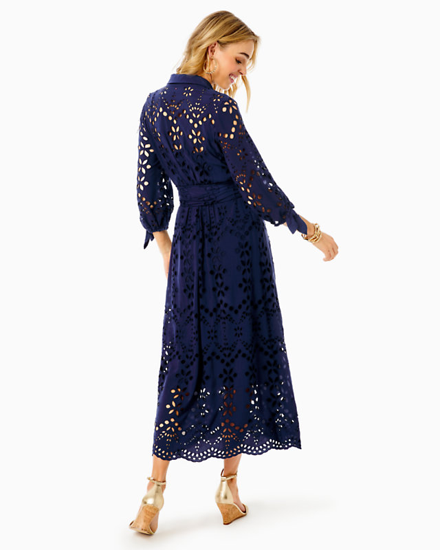 Amrita Eyelet Midi Dress | Lilly Pulitzer Outlet