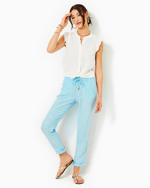 31‘’ Taron Mid-Rise Linen Pant | Lilly Pulitzer Outlet