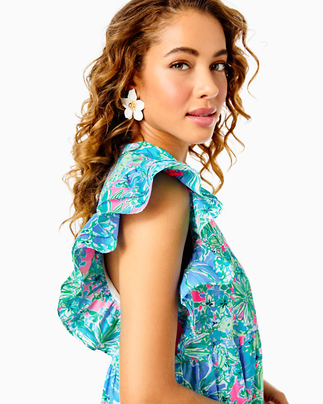 Aldena Ruffle Sleeve Cotton Dress | Lilly Pulitzer Outlet