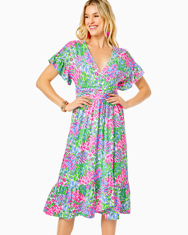 Juliet Ruffle Midi Dress | Lilly Pulitzer Outlet