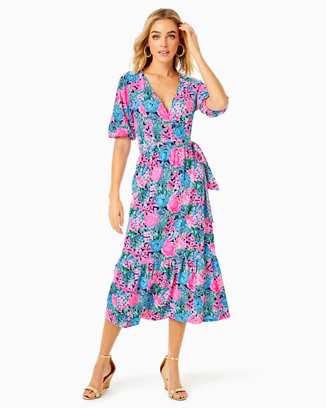 Brantley Midi Wrap Dress | Lilly Pulitzer Outlet