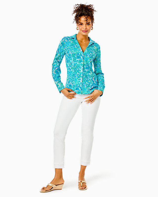 UPF 50+ ChillyLilly Marlena Button Down Top | Lilly Pulitzer Outlet