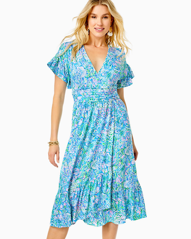 Juliet Ruffle Midi Dress | Lilly Pulitzer Outlet