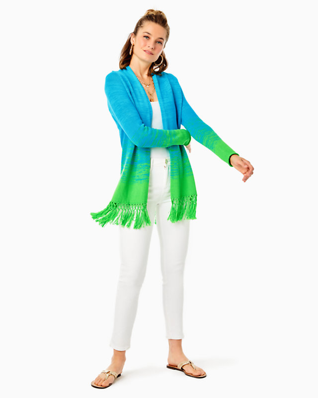 Tatum Ombre Fringe Cardigan | Lilly Pulitzer Outlet