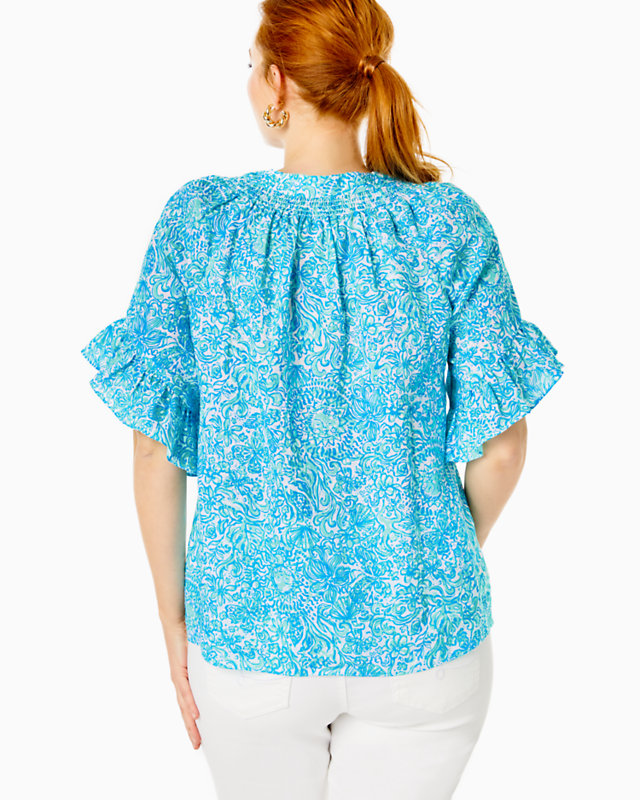 Tayla Short Sleeve Linen Top | Lilly Pulitzer Outlet