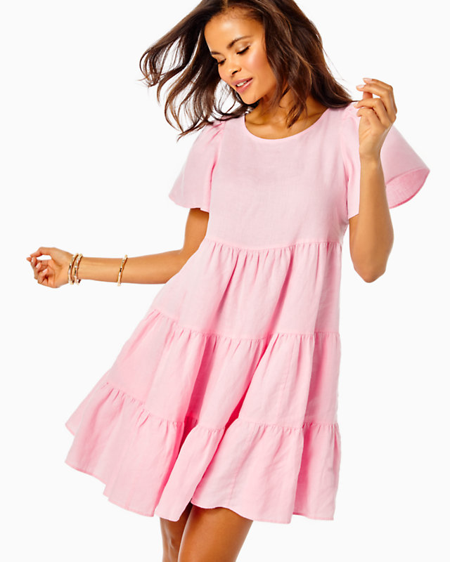 Jocelyn Short Sleeve Linen Dress | Lilly Pulitzer Outlet