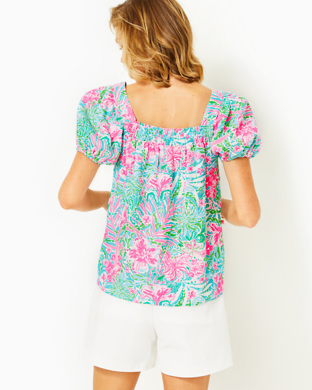 Keating Short Sleeve Linen Top | Lilly Pulitzer Outlet | Lilly Pulitzer Outlet