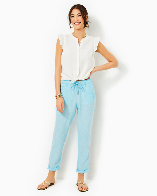 31‘’ Taron Mid-Rise Linen Pant | Lilly Pulitzer Outlet