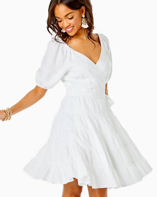Iralee Linen Wrap Dress | Lilly Pulitzer Outlet