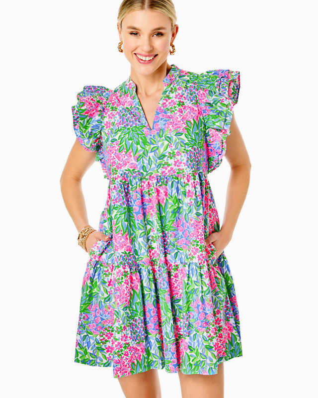 Aldena Ruffle Sleeve Cotton Dress | Lilly Pulitzer Outlet