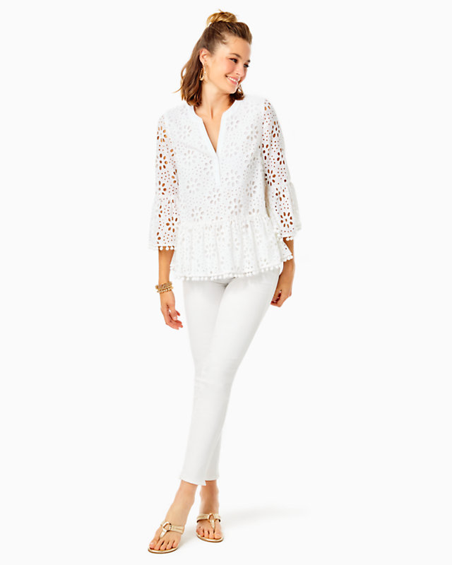 Bekah 3/4 Sleeve Eyelet Top | Lilly Pulitzer Outlet