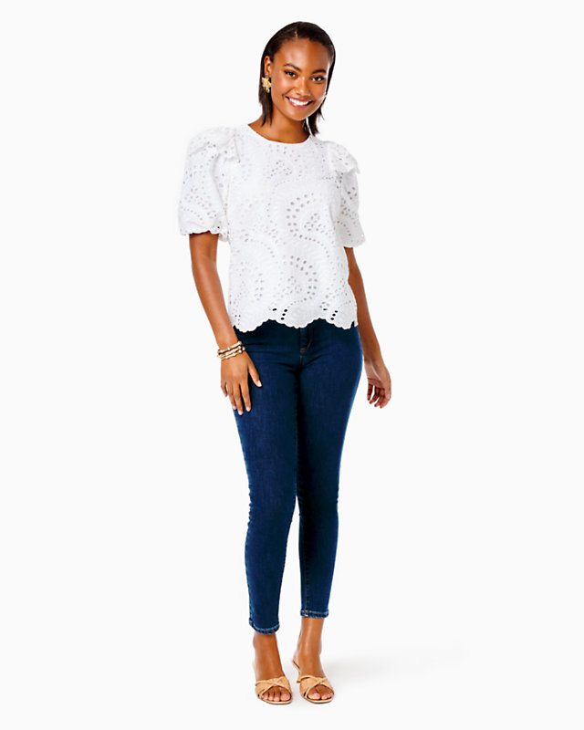 Aleena Eyelet Top | Lilly Pulitzer Outlet