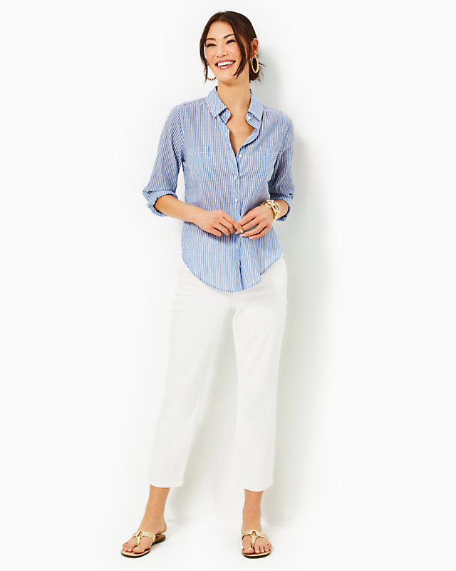 Sea View Button Down Top | Lilly Pulitzer Outlet