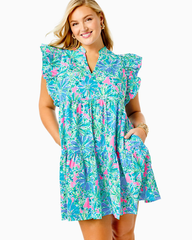 Aldena Ruffle Sleeve Cotton Dress | Lilly Pulitzer Outlet