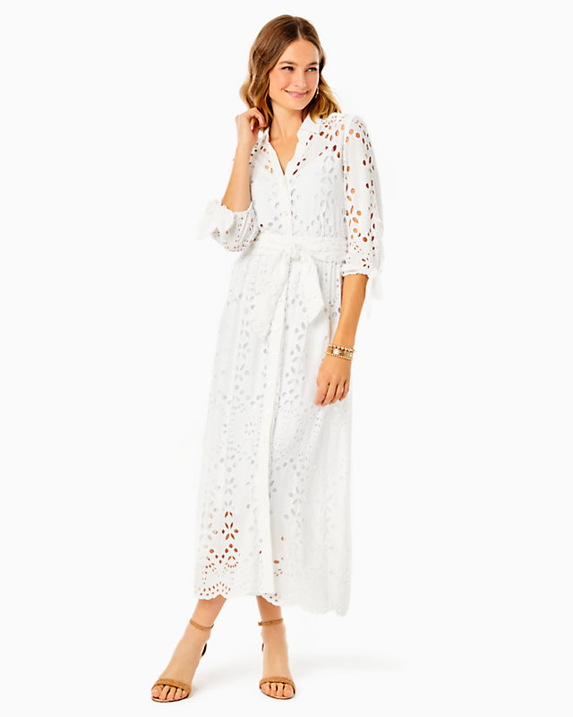 Amrita Eyelet Midi Dress | Lilly Pulitzer Outlet