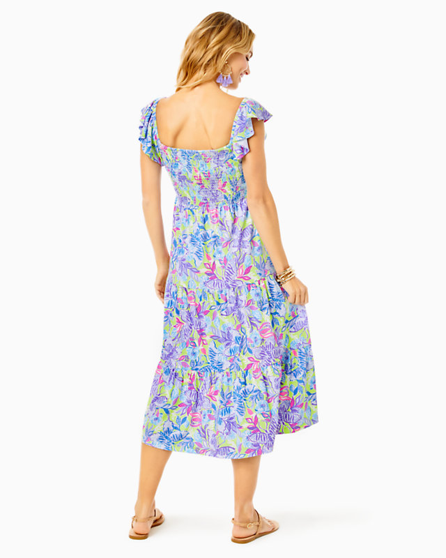 Jilly Smocked Midi Dress | Lilly Pulitzer Outlet