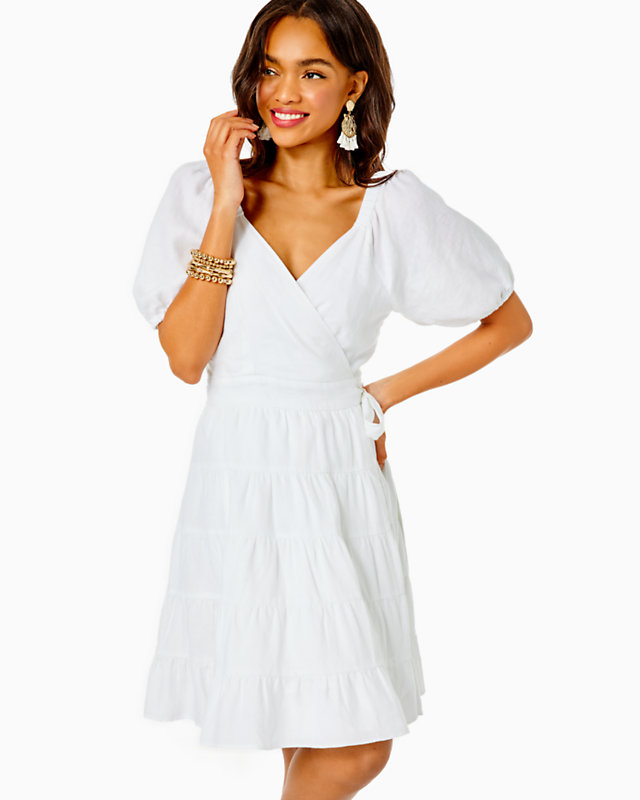 Iralee Linen Wrap Dress | Lilly Pulitzer Outlet