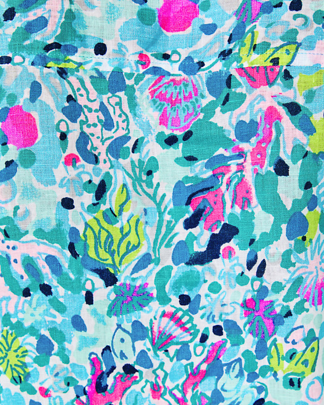 Sea View Linen Button Down Top | Lilly Pulitzer Outlet